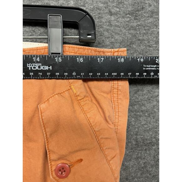 Polo Ralph Lauren Military Surplus Shorts Mens 34 Orange Cargo Utility Y2K - Picture 5 of 9
